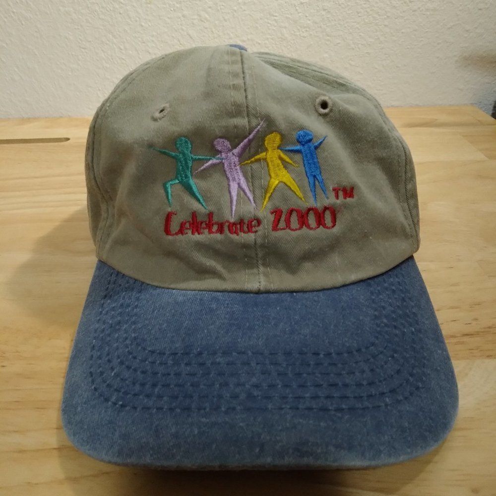 Vintage Celebrate 2000 Y2K Strap Back Hat